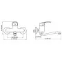 SCHÜTTE Grifo mezclador de lavabo ORAZI cromado de , Grifos - Ref: Foro24-435068, Precio: 62,68 €, Descuento: %