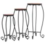 Mesitas de mosaico 3 uds cerámica terracota de , Soportes para macetas - Ref: Foro24-46701, Precio: 87,62 €, Descuento: %