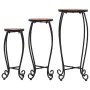 Mesitas de mosaico 3 uds cerámica terracota de , Soportes para macetas - Ref: Foro24-46701, Precio: 87,62 €, Descuento: %