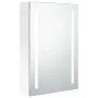 Armario de baño con espejo LED blanco brillante 50x13x70 cm de vidaXL, Tocadores de baño - Ref: Foro24-326501, Precio: 143,88...