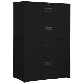 Armario archivador de acero negro 90x46x134 cm de , Armarios archivadores - Ref: Foro24-336296, Precio: 368,72 €, Descuento: %