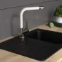 SCHÜTTE Mezclador de fregadero caño alto RIO acero inox blanco mate de , Grifos - Ref: Foro24-435061, Precio: 90,59 €, Descue...