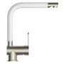 SCHÜTTE Mezclador de fregadero caño alto RIO acero inox blanco mate de , Grifos - Ref: Foro24-435061, Precio: 90,59 €, Descue...