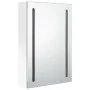 Armario de baño con espejo LED blanco brillante 50x13x70 cm de vidaXL, Tocadores de baño - Ref: Foro24-326501, Precio: 143,88...