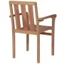 Sillas de jardín apilables 2 unidades madera maciza de teca de , Sillas de jardín - Ref: Foro24-44725, Precio: 281,47 €, Desc...