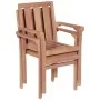 Sillas de jardín apilables 2 unidades madera maciza de teca de , Sillas de jardín - Ref: Foro24-44725, Precio: 281,47 €, Desc...