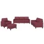 Juego de sofás con cojines 4 piezas tela rojo tinto de , Sofás - Ref: Foro24-3201442, Precio: 617,60 €, Descuento: %