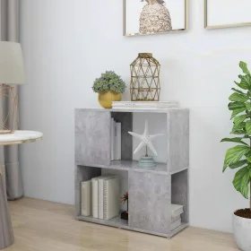 Librería de madera contrachapada gris hormigón 60x24x63 cm de , Librerías y estanterías - Ref: Foro24-809066, Precio: 33,44 €...