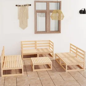 7-piece solid pine wood garden furniture set by , Garden sets - Ref: Foro24-3075414, Price: 412,01 €, Discount: %