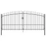 Double gate for fence with spear tips 400x225 cm by , garden gates - Ref: Foro24-145741, Price: 346,01 €, Discount: %