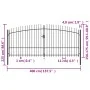 Double gate for fence with spear tips 400x225 cm by , garden gates - Ref: Foro24-145741, Price: 346,01 €, Discount: %