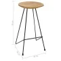 Küchenhocker 2 Stück Massivholz Teakholz von , Küchenhocker - Ref: Foro24-285203, Preis: 189,20 €, Rabatt: %