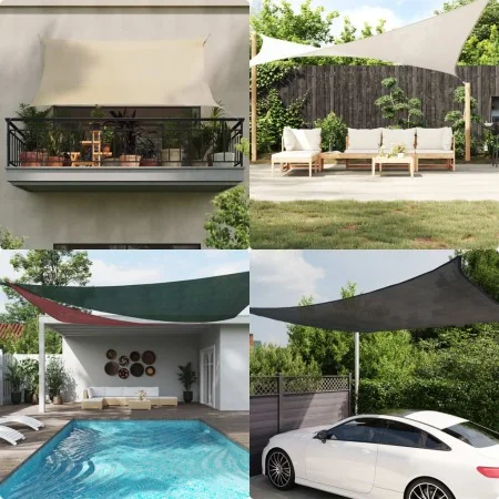 Beige HDPE sail shade 160 g/m² 4/5x4 m by , Umbrellas - Ref: Foro24-311161, Price: 38,01 €, Discount: %