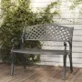 Banco de jardín de aluminio fundido negro 102 cm de , Bancos de jardín - Ref: Foro24-317748, Precio: 215,16 €, Descuento: %