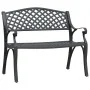Banco de jardín de aluminio fundido negro 102 cm de , Bancos de jardín - Ref: Foro24-317748, Precio: 215,16 €, Descuento: %