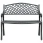 Banco de jardín de aluminio fundido negro 102 cm de , Bancos de jardín - Ref: Foro24-317748, Precio: 215,16 €, Descuento: %