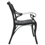 Banco de jardín de aluminio fundido negro 102 cm de , Bancos de jardín - Ref: Foro24-317748, Precio: 215,16 €, Descuento: %