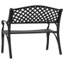 Banco de jardín de aluminio fundido negro 102 cm de , Bancos de jardín - Ref: Foro24-317748, Precio: 215,16 €, Descuento: %