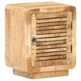 Mesita de noche de madera de mango rugosa 40x30x50 cm de , Mesitas de noche - Ref: Foro24-320462, Precio: 112,88 €, Descuento: %