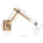 Lámpara de pared redonda estilo industrial blanca E27 de , Lámparas - Ref: Foro24-320578, Precio: 63,34 €, Descuento: %