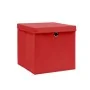 Cajas de almacenaje con tapas 10 uds rojo 28x28x28 cm de , Cestas para almacenaje - Ref: Foro24-325222, Precio: 52,57 €, Desc...