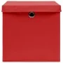 Cajas de almacenaje con tapas 10 uds rojo 28x28x28 cm de , Cestas para almacenaje - Ref: Foro24-325222, Precio: 52,57 €, Desc...