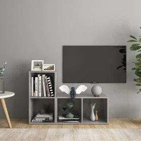Muebles de salón 2 piezas madera ingeniería gris hormigón de , Muebles TV - Ref: Foro24-3079947, Precio: 76,13 €, Descuento: %