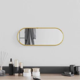Oval golden wall mirror 40x15 cm by , Mirrors - Ref: Foro24-348195, Price: 21,79 €, Discount: %