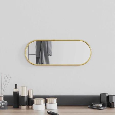 Espejo de pared ovalado dorado 40x15 cm de , Espejos - Ref: Foro24-348195, Precio: 21,79 €, Descuento: %