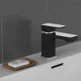 SCHÜTTE Grifo mezclador de lavabo MADASGASKAR cromo y negro mate de , Grifos - Ref: Foro24-434555, Precio: 97,94 €, Descuento: %