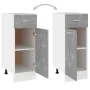 Armario bajo cajón madera ingeniería gris hormigón 30x46x81,5cm de , Armarios de cocina - Ref: Foro24-801208, Precio: 80,45 €...