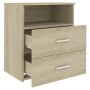 Mesita de noche roble Sonoma 50x32x60 cm de , Mesitas de noche - Ref: Foro24-803278, Precio: 55,03 €, Descuento: %
