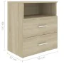 Mesita de noche roble Sonoma 50x32x60 cm de , Mesitas de noche - Ref: Foro24-803278, Precio: 55,03 €, Descuento: %