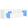 TV stand with white LED lights 140x36.6x40 cm by , TV Furniture - Ref: Foro24-804364, Price: 131,83 €, Discount: %