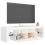 TV stand with white LED lights 140x36.6x40 cm by , TV Furniture - Ref: Foro24-804364, Price: 131,83 €, Discount: %
