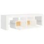 Mueble de TV con luces LED blanco 140x36,6x40 cm de , Muebles TV - Ref: Foro24-804364, Precio: 131,83 €, Descuento: %