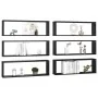 Estantes cubo de pared 6 uds contrachapado negro 80x15x26,5 cm de , Estantes y estanterías - Ref: Foro24-807111, Precio: 67,9...