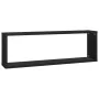 Estantes cubo de pared 6 uds contrachapado negro 80x15x26,5 cm de , Estantes y estanterías - Ref: Foro24-807111, Precio: 67,9...