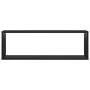 Estantes cubo de pared 6 uds contrachapado negro 80x15x26,5 cm de , Estantes y estanterías - Ref: Foro24-807111, Precio: 67,9...