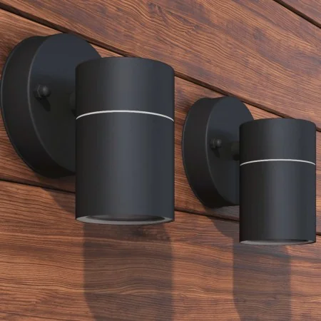 Outdoor wall lamp 2 units stainless steel downward by , Outdoor lighting - Ref: Foro24-42416, Price: 27,72 €, Discount: %