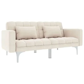 Sofá cama de tela color crema de , Sofás - Ref: Foro24-247216, Precio: 470,81 €, Descuento: %