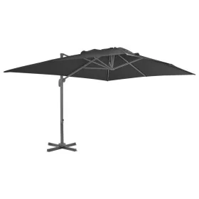 Sombrilla voladiza de jardín con palo de aluminio negro 4x3 m de , Sombrillas - Ref: Foro24-47001, Precio: 289,99 €, Descuent...
