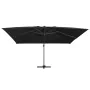 Sombrilla voladiza luces LED y poste aluminio negra 400x300 cm de , Sombrillas - Ref: Foro24-47008, Precio: 334,96 €, Descuen...