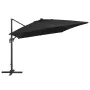 Sombrilla voladiza luces LED y poste aluminio negra 400x300 cm de , Sombrillas - Ref: Foro24-47008, Precio: 334,96 €, Descuen...