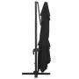 Sombrilla voladiza luces LED y poste aluminio negra 400x300 cm de , Sombrillas - Ref: Foro24-47008, Precio: 334,96 €, Descuen...