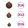 Lote de bolas de Navidad 100 uds marrón/bronce/dorado 3/4/6 cm de , Adornos festivos - Ref: Foro24-245714, Precio: 29,48 €, D...