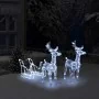Decoración navideña renos y trineo acrílico 160 LEDs 130 cm de , Luces de Navidad - Ref: Foro24-289979, Precio: 106,35 €, Des...