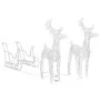 Decoración navideña renos y trineo acrílico 160 LEDs 130 cm de , Luces de Navidad - Ref: Foro24-289979, Precio: 106,35 €, Des...