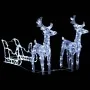 Decoración navideña renos y trineo acrílico 160 LEDs 130 cm de , Luces de Navidad - Ref: Foro24-289979, Precio: 106,35 €, Des...