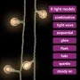 Garland of lights with 8 functions, 20m long, 200 warm white LED bulbs. by , Christmas lights - Ref: Foro24-328810, Price: 25...